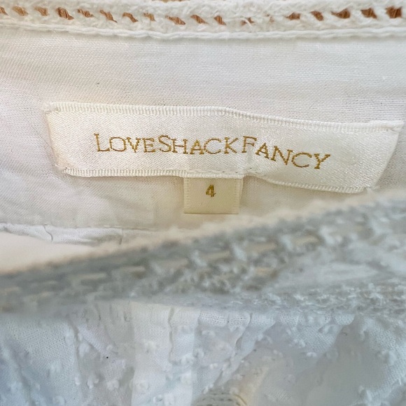 LoveShackFancy Cream Tiered Lace Skirt - Picture 3 of 4